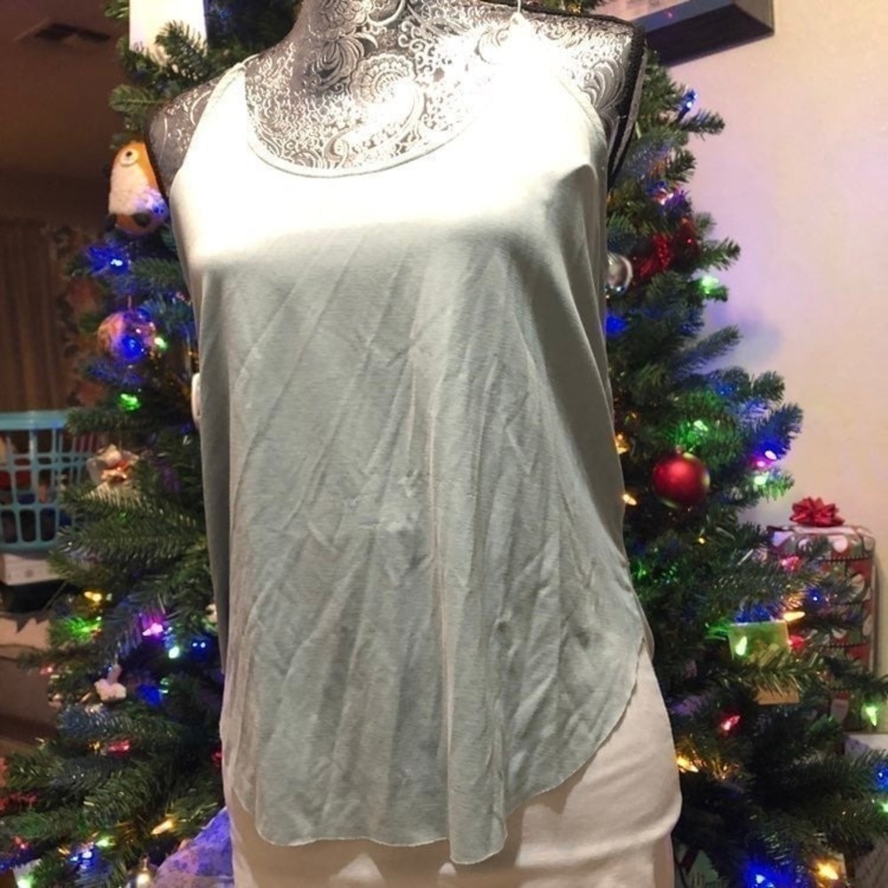 PacSun Basics sage green halter Tank Top medium